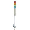 Harmony XVC, Colonna luminosa monoblocco precablata, plastica,rosso aranc. verde blu, Ø40, montaggio su tubo, luce fissa/lampeg.,buzzer,IP23,24 VAC/DC
