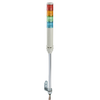 Harmony XVC, Colonna luminosa monoblocco precablata, plastica,rosso aranc. verde blu, Ø40, montaggio su tubo, luce fissa/lampeg.,buzzer,IP23,24 VAC/DC