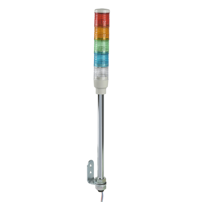 Harmony XVC, Colonna luminosa monoblocco precablata, plastica, rosso aranc. verde blu incolore, Ø40, montaggio su tubo, luce fissa, IP23, 24 VAC/DC