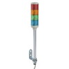 Harmony XVC, Colonna luminosa monoblocco precablata, plastica, rosso arancione verde blu, Ø60, montaggio su tubo, luce fissa, IP23, 24 V AC/DC