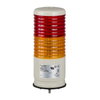 Harmony XVC, Colonna luminosa monoblocco precablata,plastica,rosso aranc.,Ø60,montaggio su base, luce fissa/lampeg.,con buzzer70..85 dB, IP54,24VAC/DC