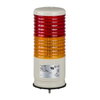 Harmony XVC, Colonna luminosa monoblocco precablata,plastica,rosso aranc.,Ø60,montaggio su base, luce fissa/lampeg.,con buzzer70..85 dB, IP54,24VAC/DC