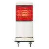 Harmony XVC, Colonna luminosa monoblocco precablata, plastica, rosso, Ø60, montaggio diretto su base, luce fissa o lampeg., buzzer, IP54, 24 VAC/DC