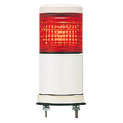 Harmony XVC, Colonna luminosa monoblocco precablata, plastica, rosso, Ø60, montaggio diretto su base, luce fissa o lampeg., buzzer, IP54, 24 VAC/DC