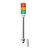 Harmony XVC, Colonna luminosa monoblocco precablata, plastica, rosso arancione verde, Ø60, montaggio su tubo, luce fissa, IP23, 24 V AC/DC