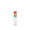 Harmony XVC, Colonna luminosa monoblocco precablata,plastica,rosso aranc. verde, Ø60, montaggio su base, luce fissa/lampeg., buzzer, IP54, 100..240VAC