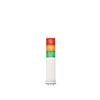 Harmony XVC, Colonna luminosa monoblocco precablata,plastica,rosso aranc. verde, Ø60, montaggio su base, luce fissa/lampeg., buzzer, IP54, 100..240VAC