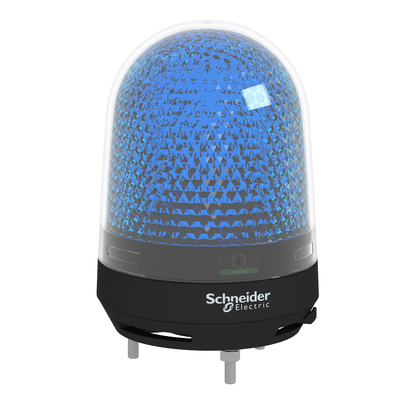 Dispositivo a luce rotante, con buzzer, 12-24 VDC, blu
