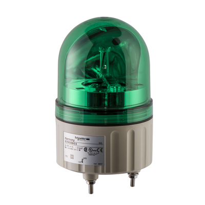Dispositivo a luce rotante 84mm verde 24 VAC/VDC