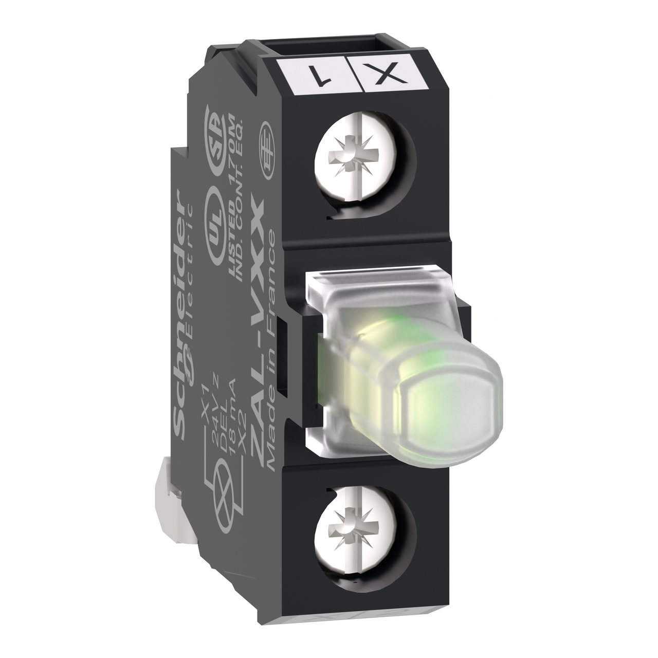 Elemento luminoso per pulsantiere - bianco - LED integrato - 24 V