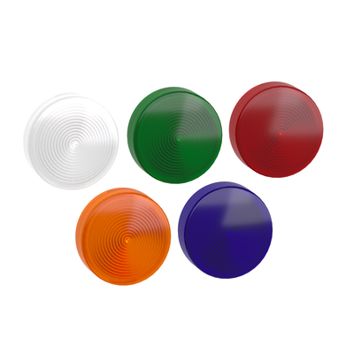 Testa lampada spia Ø22 5 colori - gemme lisce- per LED universale