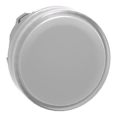 Testa lampada spia Ø22 gemme lisce bianche- per LED universale