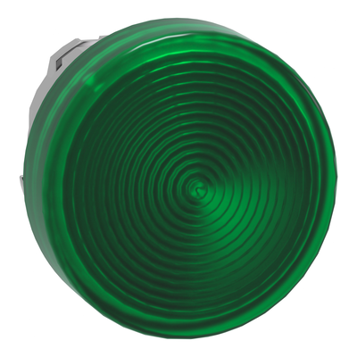 Testa lampada spia Ø22 gemma striata verde - per LED universale
