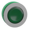 Testa lampada spia verde filopannello ghiera grigia- per LED universale- Ø30