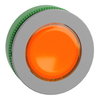 Testa lampada spia arancio filopannello ghiera grigia- per LED universale- Ø30