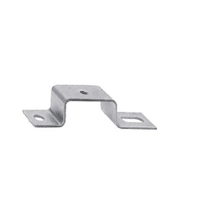 Piede di montaggio per guida di supporto, argento, acciaio, M 5, Larghezza: 18 mm