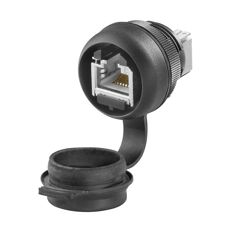 Custodia portacomponenti su misura, IP65, in stato chiuso, RJ45, RJ45