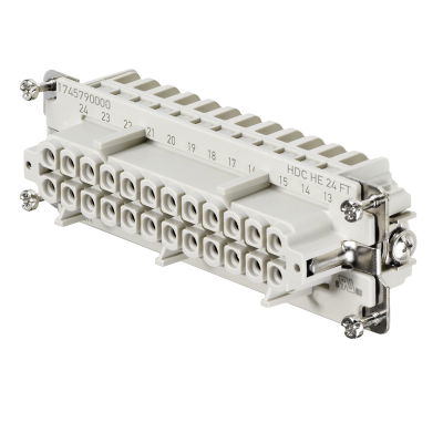 Inserto di contatto (Connettori a innesto industriali), Femmina, 500 V, 16 A, Numero di poli: 24, Molla autobloccante, Dimensioni di installazione: 8