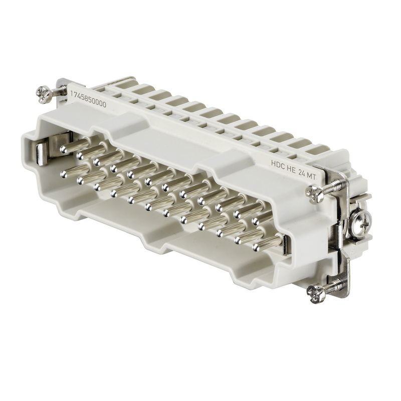 Inserto di contatto (Connettori a innesto industriali), Maschio, 500 V, 16 A, Numero di poli: 24, Molla autobloccante, Dimensioni di installazione: 8