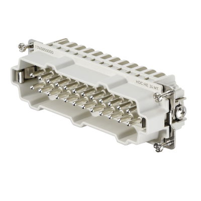 Inserto di contatto (Connettori a innesto industriali), Maschio, 500 V, 16 A, Numero di poli: 24, Molla autobloccante, Dimensioni di installazione: 8