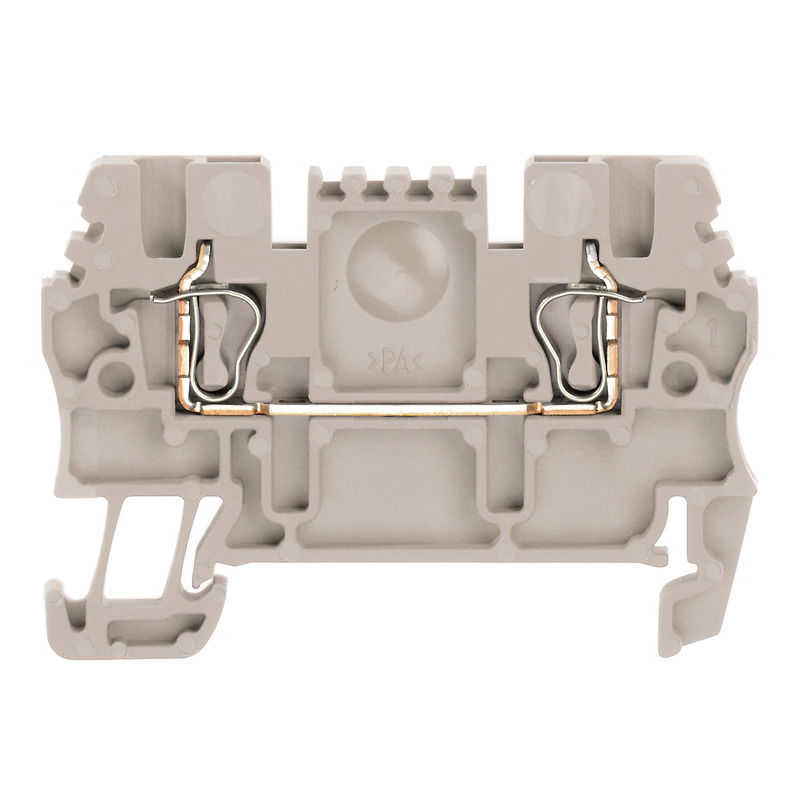 Morsettiera passante, Molla autobloccante, Beige scuro, 1.5 mm², 17.5 A, 500 V, Numero di collegamenti: 2