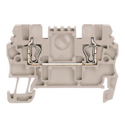 Morsettiera passante, Molla autobloccante, Beige scuro, 1.5 mm², 17.5 A, 500 V, Numero di collegamenti: 2