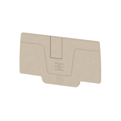 Piastra terminale per morsetti, Beige scuro, Posizione verticale: 64.93 mm, Larghezza: 2.1 mm, V-0, Wemid, bloccabile: Sì