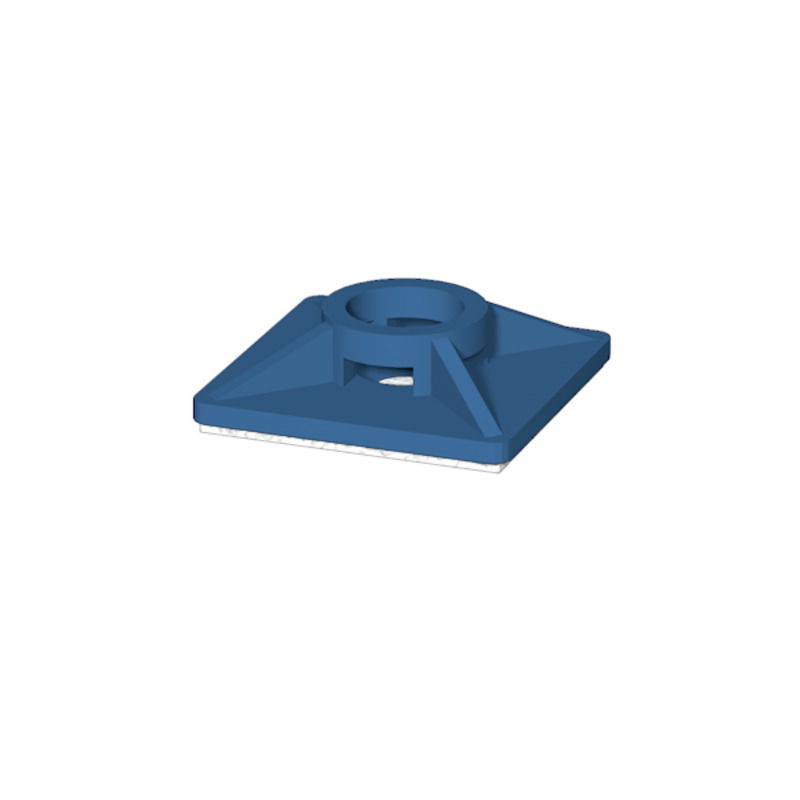 Supporti per fascette serracavo, Larghezza max. fascetta serracavo: 4.8 mm, blu, 100 ST, Larghezza: 27 mm, Posizione verticale: 27 mm