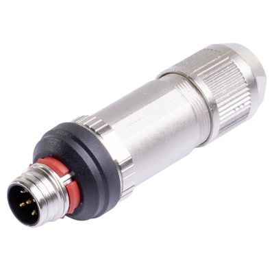 Connettore circolare (personalizzabile sul campo), M12 Push-Pull, A, PUSH IN, Numero di poli: 4, IP65, IP67, Collegamento schermato: Sì