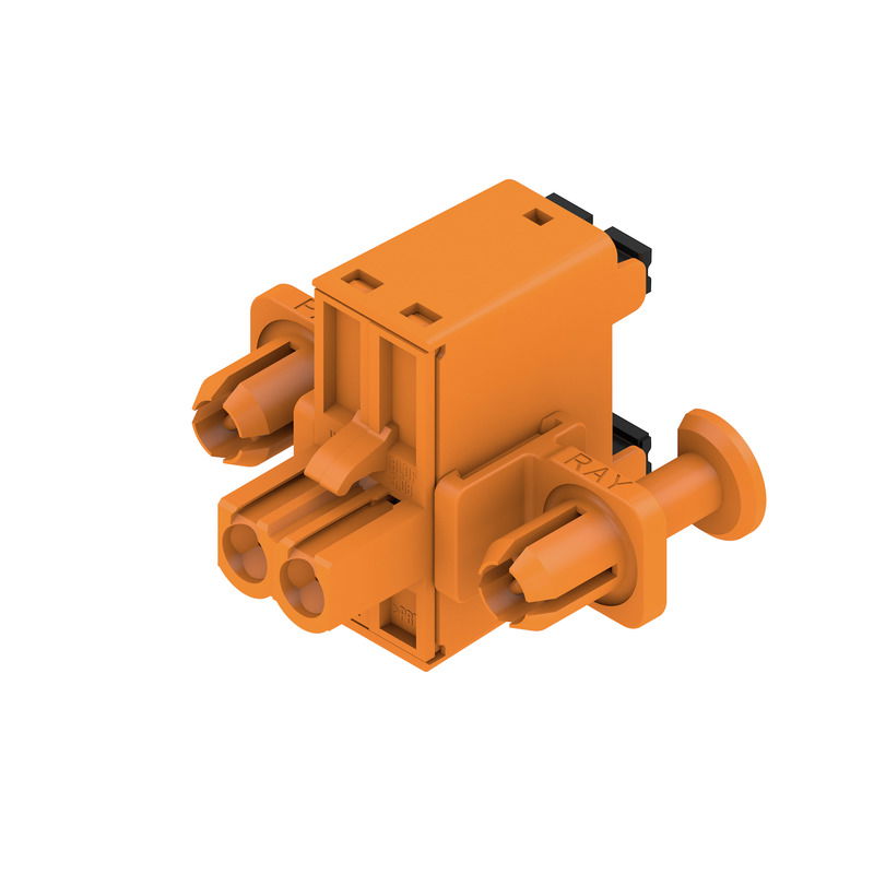 Connettore PCB (collegamento del conduttore), 320 V, 20.8 A, Passo in mm: 5.08, 3.31 mm², Numero di poli: 2, PUSH IN con tasto di attivazione, Box