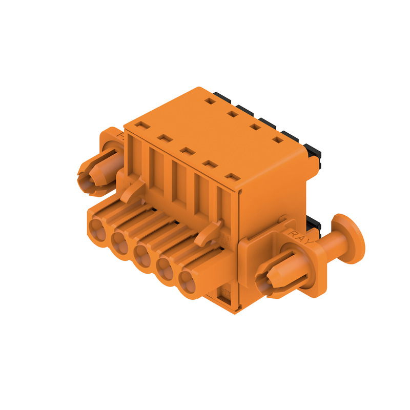 Connettore PCB (collegamento del conduttore), 320 V, 20.8 A, Passo in mm: 5.08, 3.31 mm², Numero di poli: 5, PUSH IN con tasto di attivazione, Box