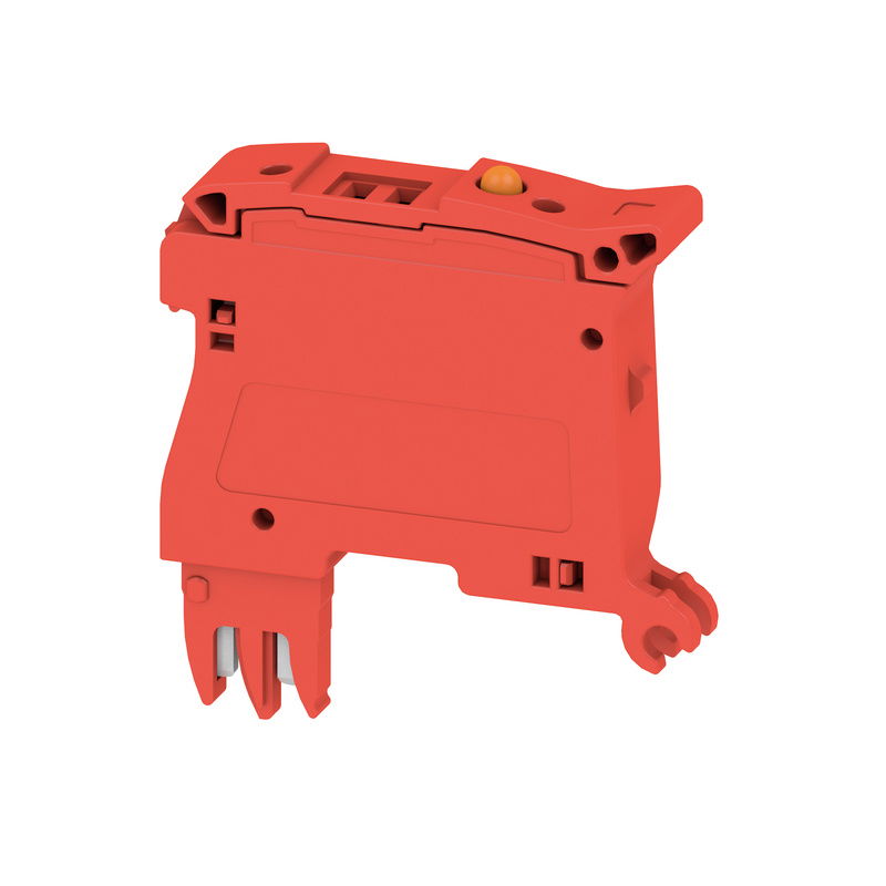 Portafusibile per morsetto componibile passante, rosso, 6.3 A, orientabile, innestabile, V-0, Wemid
