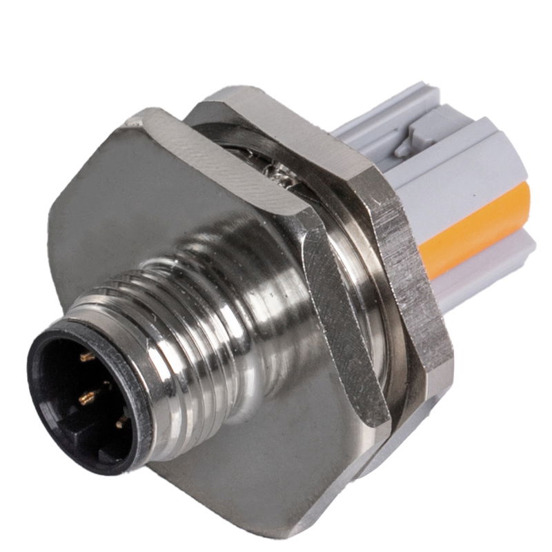 Connettore circolare (personalizzabile sul campo), M12, Codificato D, PUSH IN, Numero di poli: 4, IP67, Collegamento schermato: Sì