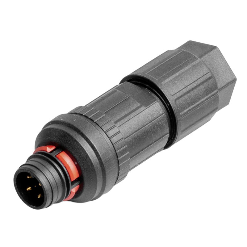 Connettore circolare (personalizzabile sul campo), M12 Push-Pull, Codificato A, PUSH IN, Numero di poli: 4, IP65, IP67, Collegamento schermato: Nessun