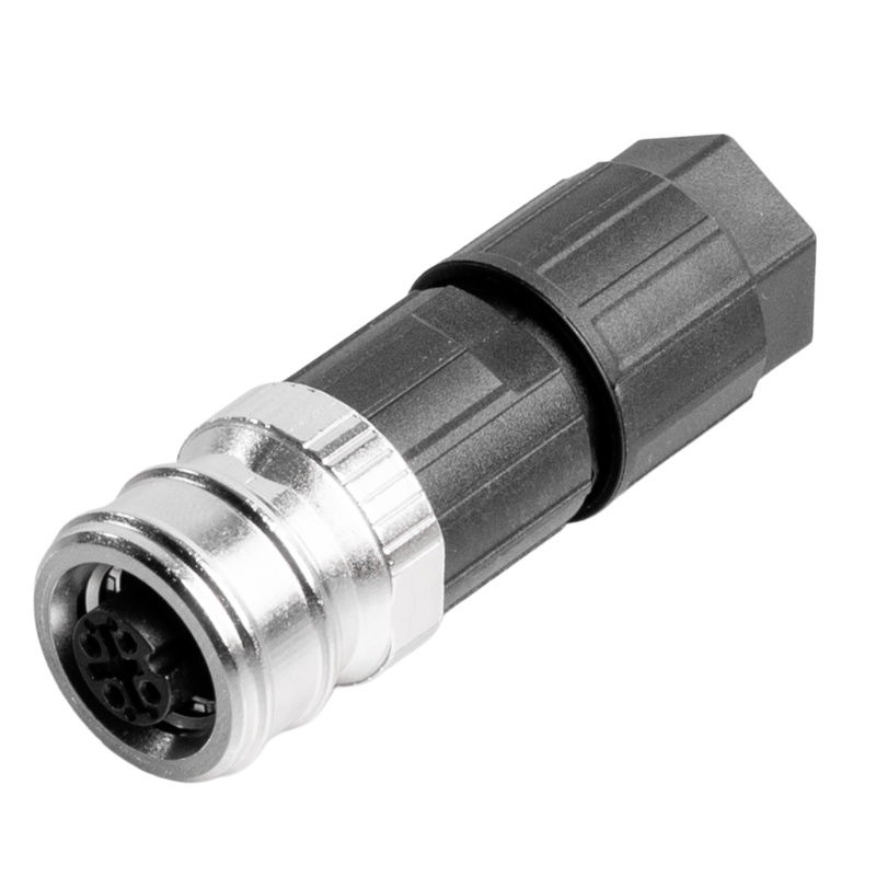 Connettore circolare (personalizzabile sul campo), M12 Push-Pull, Codificato A, PUSH IN, Numero di poli: 4, IP65, IP67, Collegamento schermato: Nessun