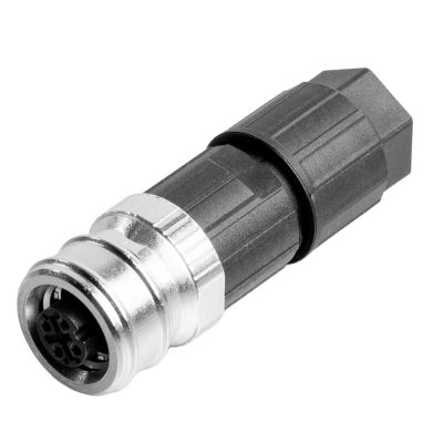 Connettore circolare (personalizzabile sul campo), M12 Push-Pull, Codificato A, PUSH IN, Numero di poli: 4, IP65, IP67, Collegamento schermato: Nessun
