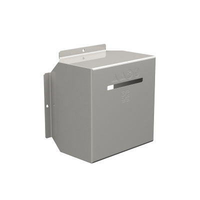 Calotta antipioggia (Custodia), Copertura solare, 241 x 224.5 x 136.5 mm, Acciaio inox, spazzolato, grigio argento