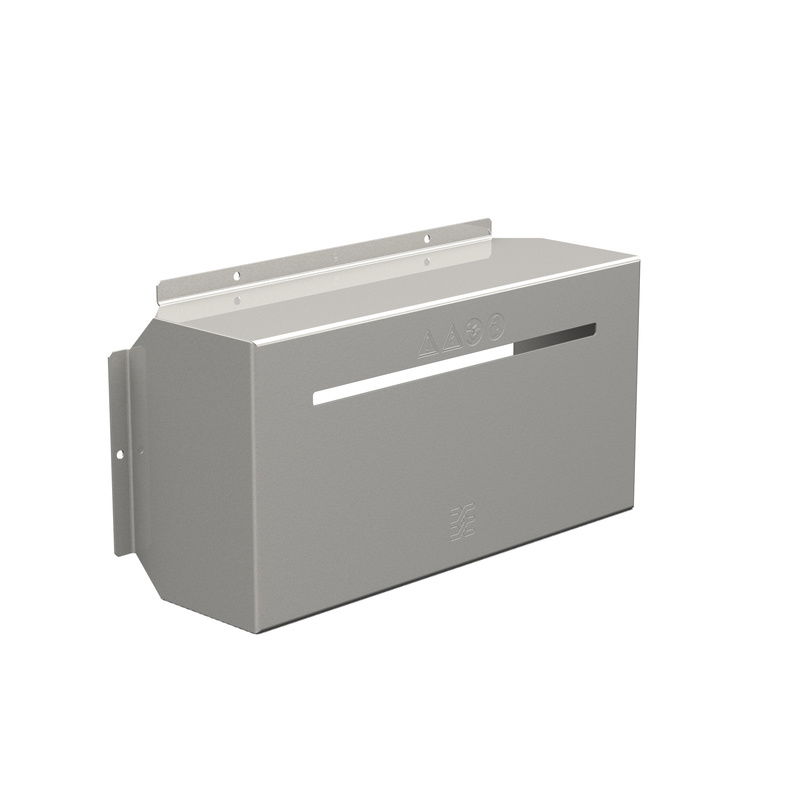 Calotta antipioggia (Custodia), Copertura solare, 441 x 224.5 x 136.5 mm, Acciaio inox, spazzolato, grigio argento