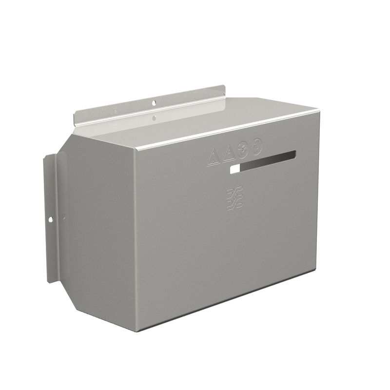 Calotta antipioggia (Custodia), Copertura solare, 324.5 x 241 x 136.5 mm, Acciaio inox, spazzolato, grigio argento