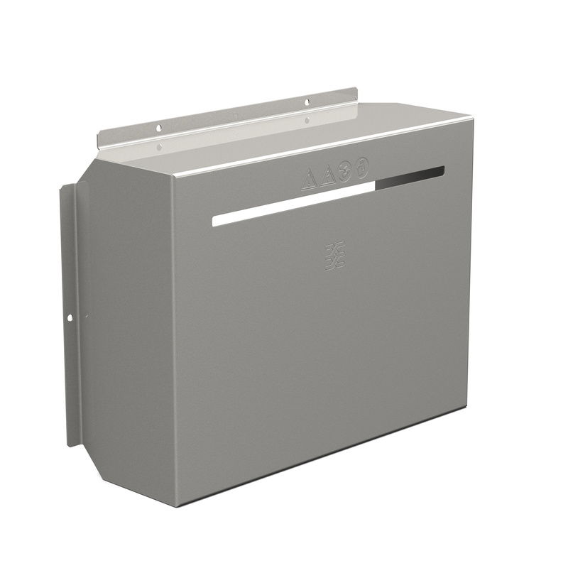 Calotta antipioggia (Custodia), Copertura solare, 441 x 324.5 x 136.5 mm, Acciaio inox, spazzolato, grigio argento