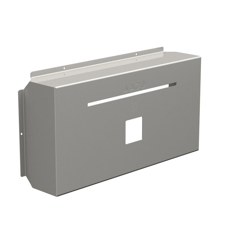 Calotta antipioggia (Custodia), Copertura solare, Interruttore sezionatore, 641 x 324.5 x 136.3 mm, Acciaio inox, non trattato, spazzolato, grigio arg