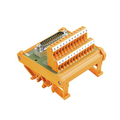 Modulo d'interfaccia con morsetto, connettore, Connettori D-sub, a norma IEC 60807 / DIN 41652, Connettore maschio 9 poli, LL2N 5,08 mm, Collegamento 