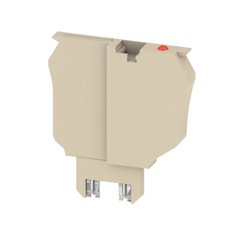 Portafusibile per morsetto componibile passante, Beige scuro, 2.31 A, innestabile, V-0, Wemid