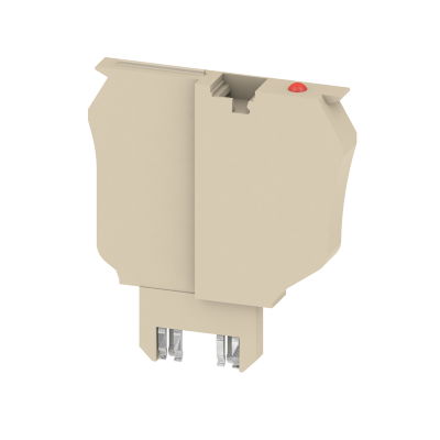 Portafusibile per morsetto componibile passante, Beige scuro, 2.31 A, innestabile, V-0, Wemid