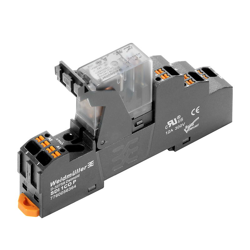 Modulo a relè, 230 V AC, LED rosso, 1 Contatto di scambio (AgSnO) , 250 V AC, 10 A, PUSH IN