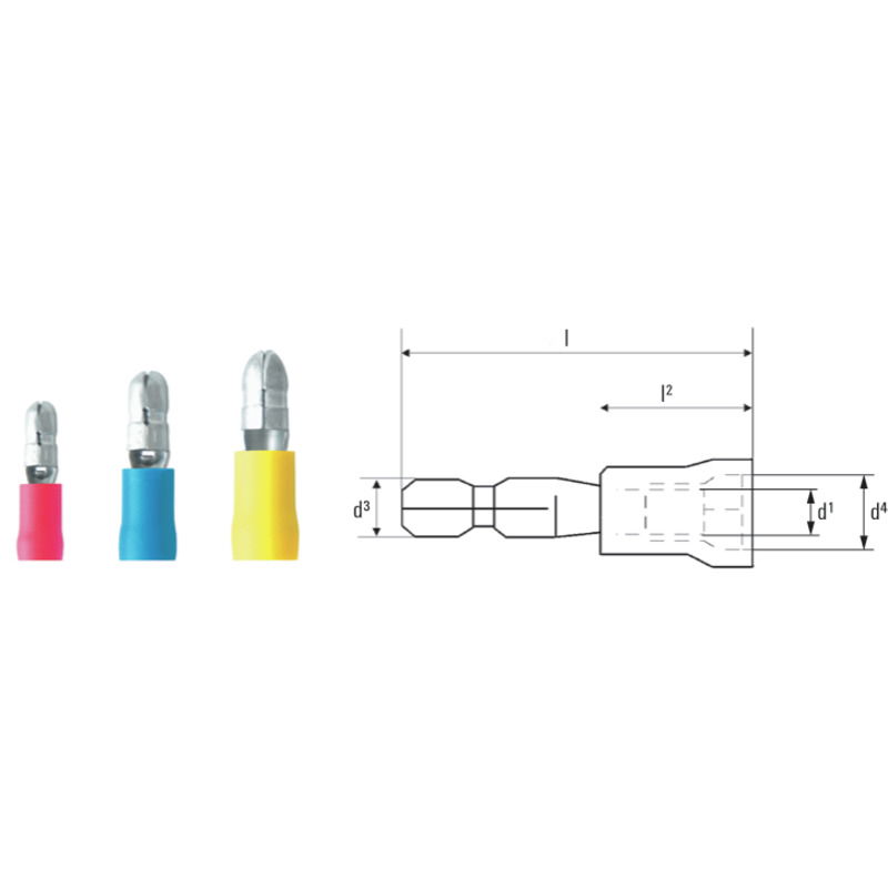 Connettore cavi, Isolamento: presente, Sezione di collegamento cavo, max.: 2.5 mm², blu