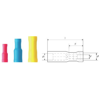Connettore cavi, Isolamento: Completamente isolato, Sezione di collegamento cavo, max.: 6 mm², giallo