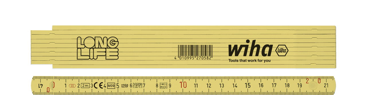 Wiha Metro a stecche Longlife, 2 m Metrico, 10 stecche 15 mm (27058)