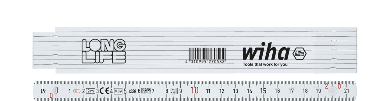 Wiha Metro a stecche Longlife, 2 m Metrico, 10 stecche 15 mm (27057)