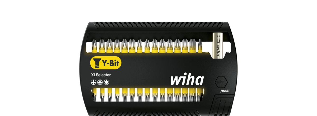 Wiha Set di inserti XLSelector inserto Y 25 mm Phillips, Pozidriv, TORX® 31 pz. 1/4" C6,3 (41832)
